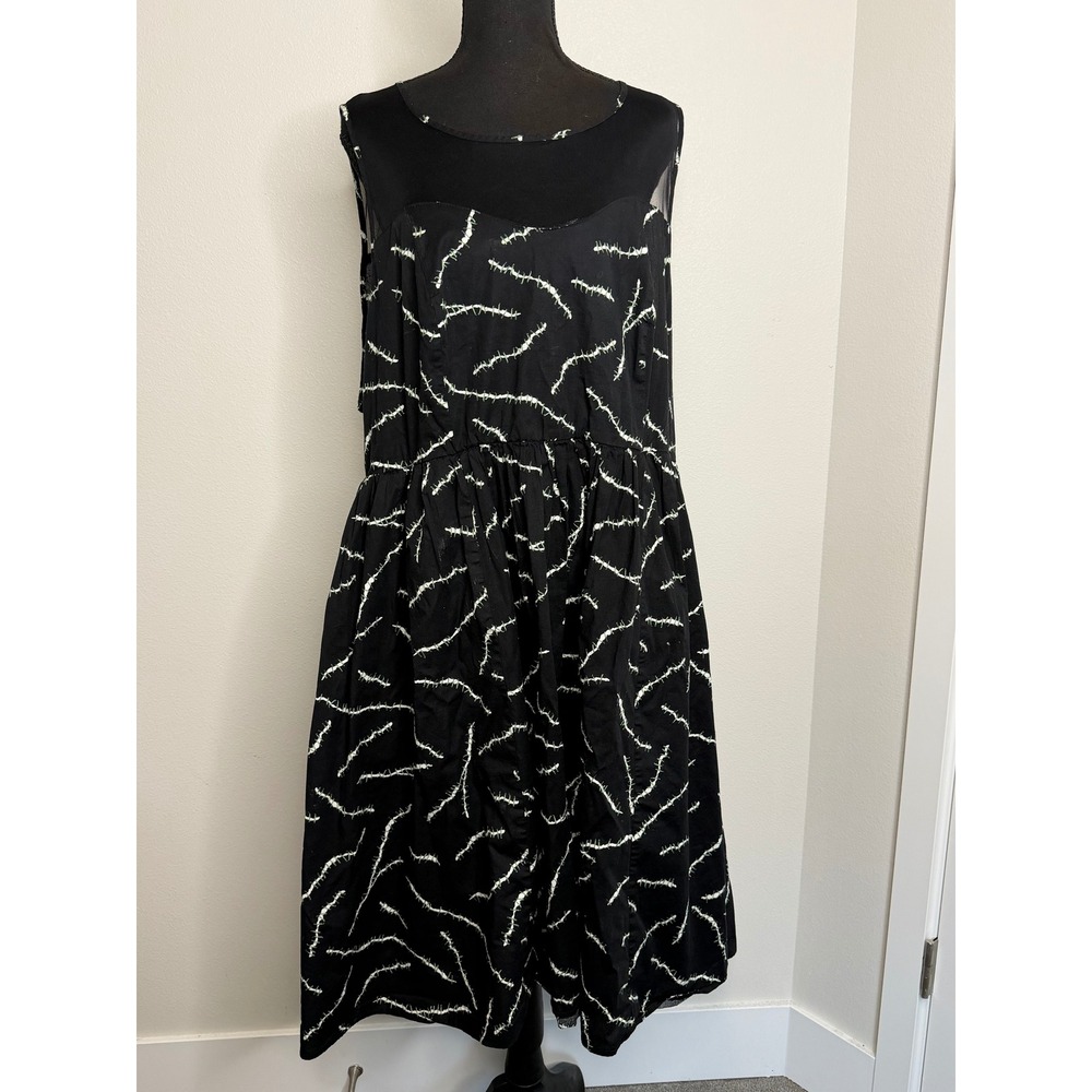 Torrid Universal Studios Monsters Frankenstein Stitch Mesh Dress Black Plus 3